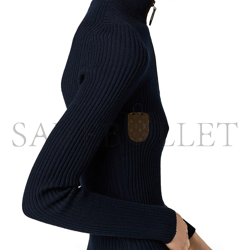 M1v M1v cashmere and leather zipper cardigan mmf992